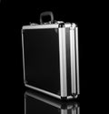 Silver steel suitcase Royalty Free Stock Photo