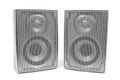 Silver stereo speakers Royalty Free Stock Photo