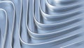 Silver striped pattern background, 3d lines design, abstract minimal metallic background