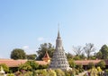 Silver stupa in Silver Pagoda, Royal Palace Cambodia, Phnom Penh, Cambodia.