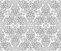 Silver Stylish Damask Seamless Vector Pattern. Royalty Free Stock Photo