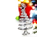 Silver stylized Christmas tree