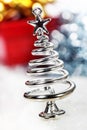 Silver stylized Christmas tree