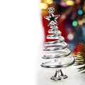 Silver stylized Christmas tree