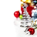 Silver stylized Christmas tree