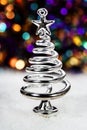 Silver stylized Christmas tree