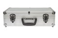 Silver Suitcase on white Royalty Free Stock Photo