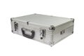 Silver Suitcase on white Royalty Free Stock Photo