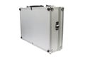 Silver Suitcase on white Royalty Free Stock Photo