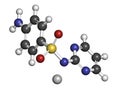 Silver sulfadiazine topical antibacterial drug molecule. Used in treatment of wounds and burns.