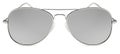 Silver sunglasses gray mirror lenses isolated on white