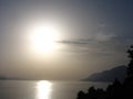 Silver sunset at the Adriatic coast