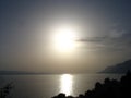 Silver sunset at the Adriatic coast