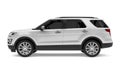 Silver SUV Car Isolated Royalty Free Stock Photo