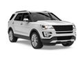 Silver SUV Car Isolated Royalty Free Stock Photo