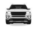 Silver SUV Car Isolated Royalty Free Stock Photo