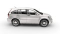 Silver SUV 4X4 - Top Side View Royalty Free Stock Photo