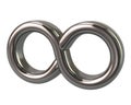 Silver symbol of infinity 3d illustration