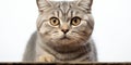 Silver Tabby British Shorthair Cat Portrait Royalty Free Stock Photo