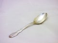 Silver tablespoon over