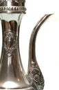 Silver teapot handle Royalty Free Stock Photo