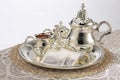 Silver teapot set Royalty Free Stock Photo