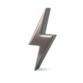 Silver thunderbolt icon Royalty Free Stock Photo