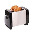 Silver toaster isolated on white background Royalty Free Stock Photo