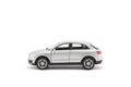 Silver toy car with clipping path Royalty Free Stock Photo