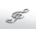 Silver treble clef