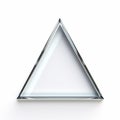 Minimal Glass Triangle On White Background Royalty Free Stock Photo