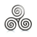 Silver Triskele symbol Royalty Free Stock Photo