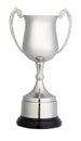 Silver trophy cup isolated with path Royalty Free Stock Photo