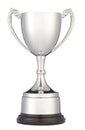 Silver trophy cup isolated with path Royalty Free Stock Photo