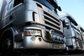 3 Silver Trucks Royalty Free Stock Photo