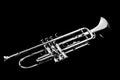 Silver trumpet Royalty Free Stock Photo