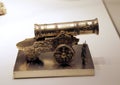 Silver Tsar cannon in the Faberge Museum.
