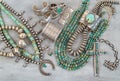 Silver and Turquoise Native American Jewelry.