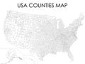 Silver USA Counties Map Royalty Free Stock Photo