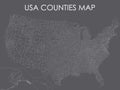 Silver USA Counties Map Royalty Free Stock Photo