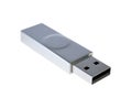 Silver usb stick isolated Royalty Free Stock Photo