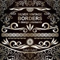 Silver vintage Borders and design elements