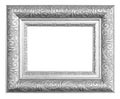 Silver vintage frame isolated