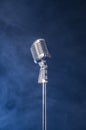 Silver vintage microphone