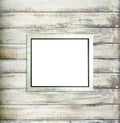 Silver Vintage picture frame on old wood Royalty Free Stock Photo