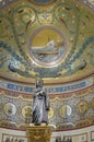 Silver virgin in the upper church, Basilique Notre Dame de la Garde, Marseille, Bouches-du-Rhone, Provence-Alpes-Cote d`Azur Royalty Free Stock Photo