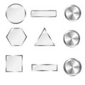 Silver web buttons for design