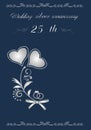 Silver wedding anniversary Royalty Free Stock Photo