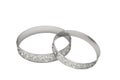Silver wedding rings with magic tracery