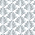 Silver White Art Deco Gatsby Style Floral Geometric Seamless Pattern Background Design Royalty Free Stock Photo